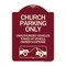 Signmission Church Parking Unauthorized Vehicles Towed Vehicle Owners Expense Alum, 18" L, 24" H, BU-1824-24266 A-DES-BU-1824-24266 - alternate 1